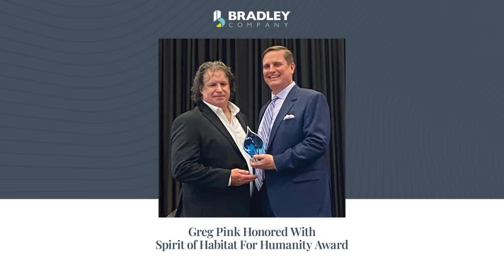 Bradley Company’s Greg Pink Honored with Habitat for Humanity of St. Joseph County’s Spirit of Humanity Award