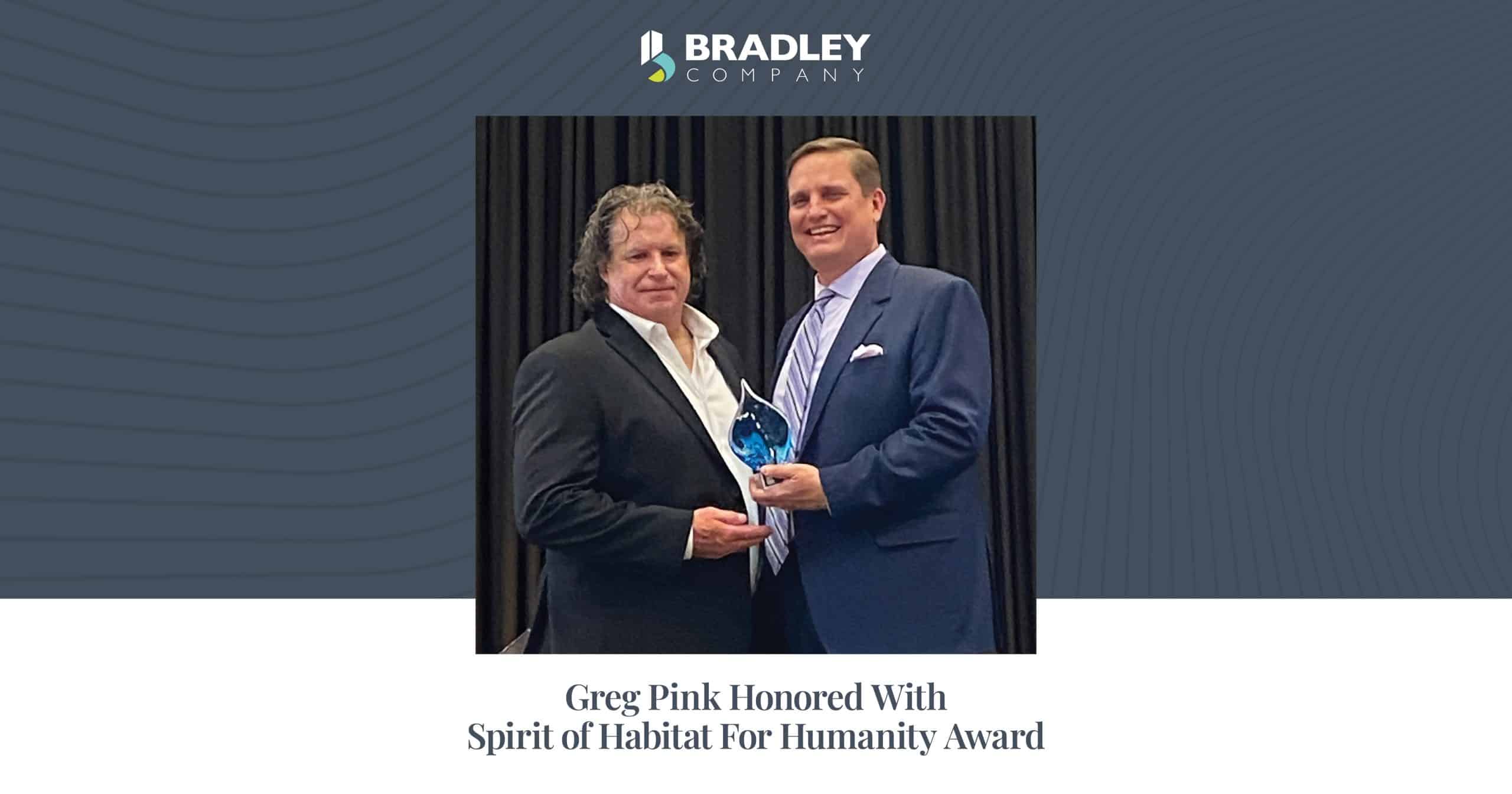 Bradley Company’s Greg Pink Honored with Habitat for Humanity of St. Joseph County’s Spirit of Humanity Award