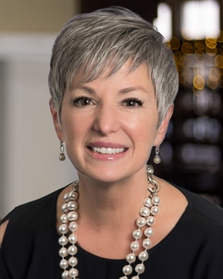 Commercial property management executive, Mary Paltani, at Bradley Company South Bend offices.