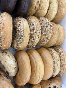 A selection of bagels. 